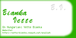 bianka vette business card